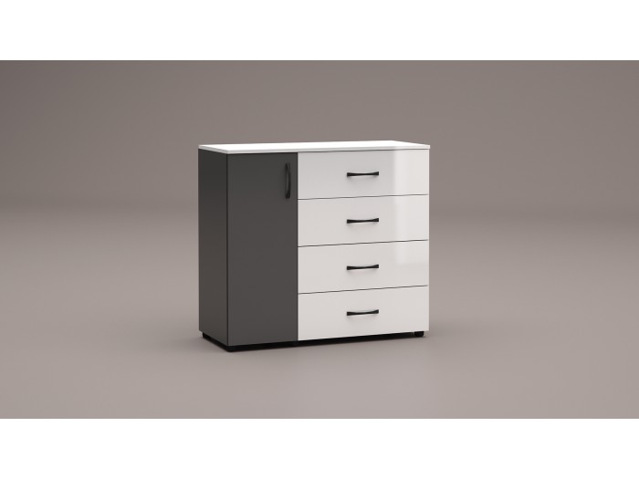 Скрин Аполо 7 (антрацит гланц/бяло гланц)